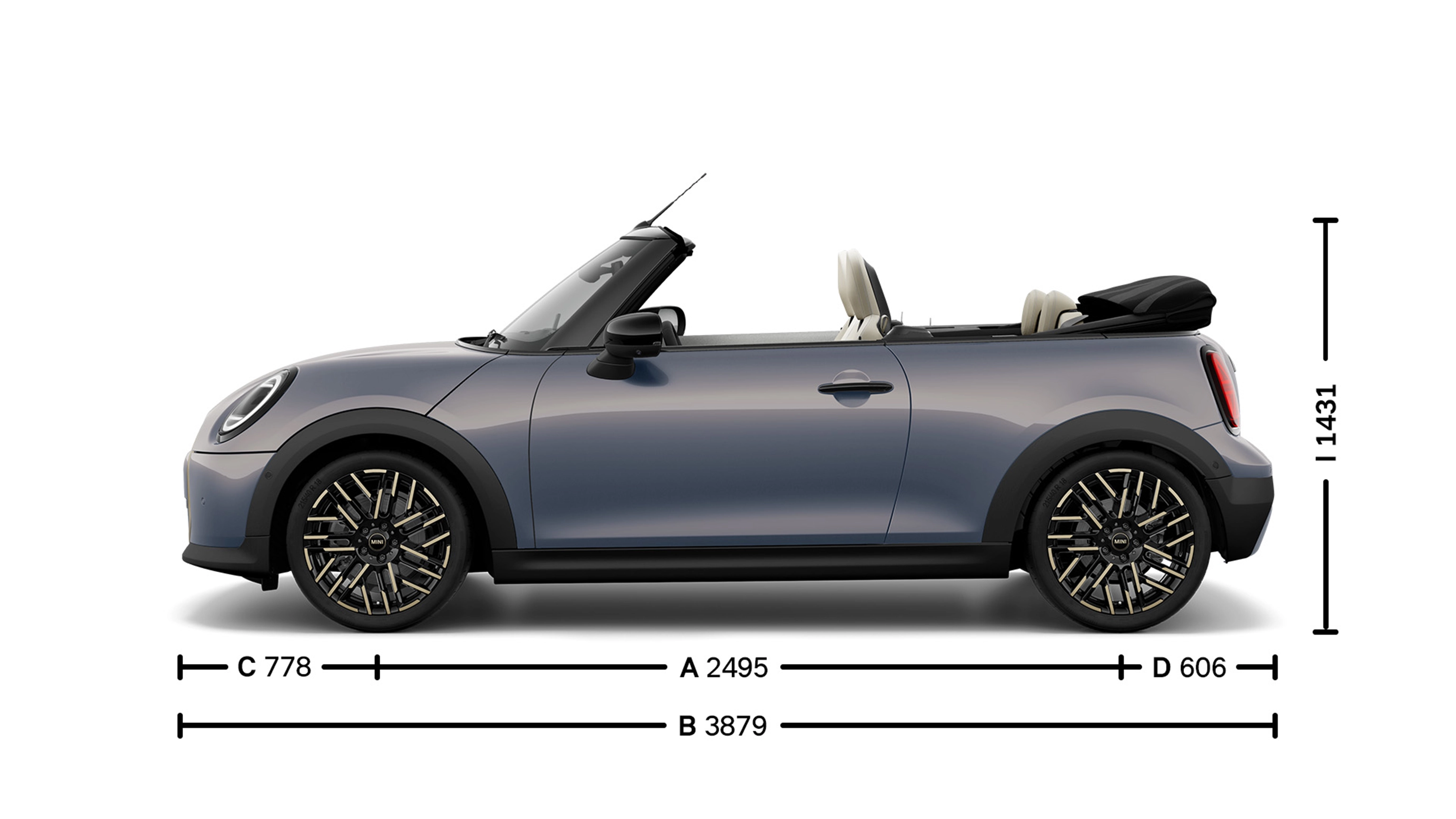 MINI Cooper Cabrio - medidas - imagen de presentación